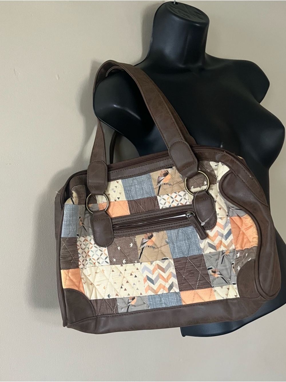 Donna Sharp quilted purse shoulder bag country cottagecore pastel birds Trad y2k